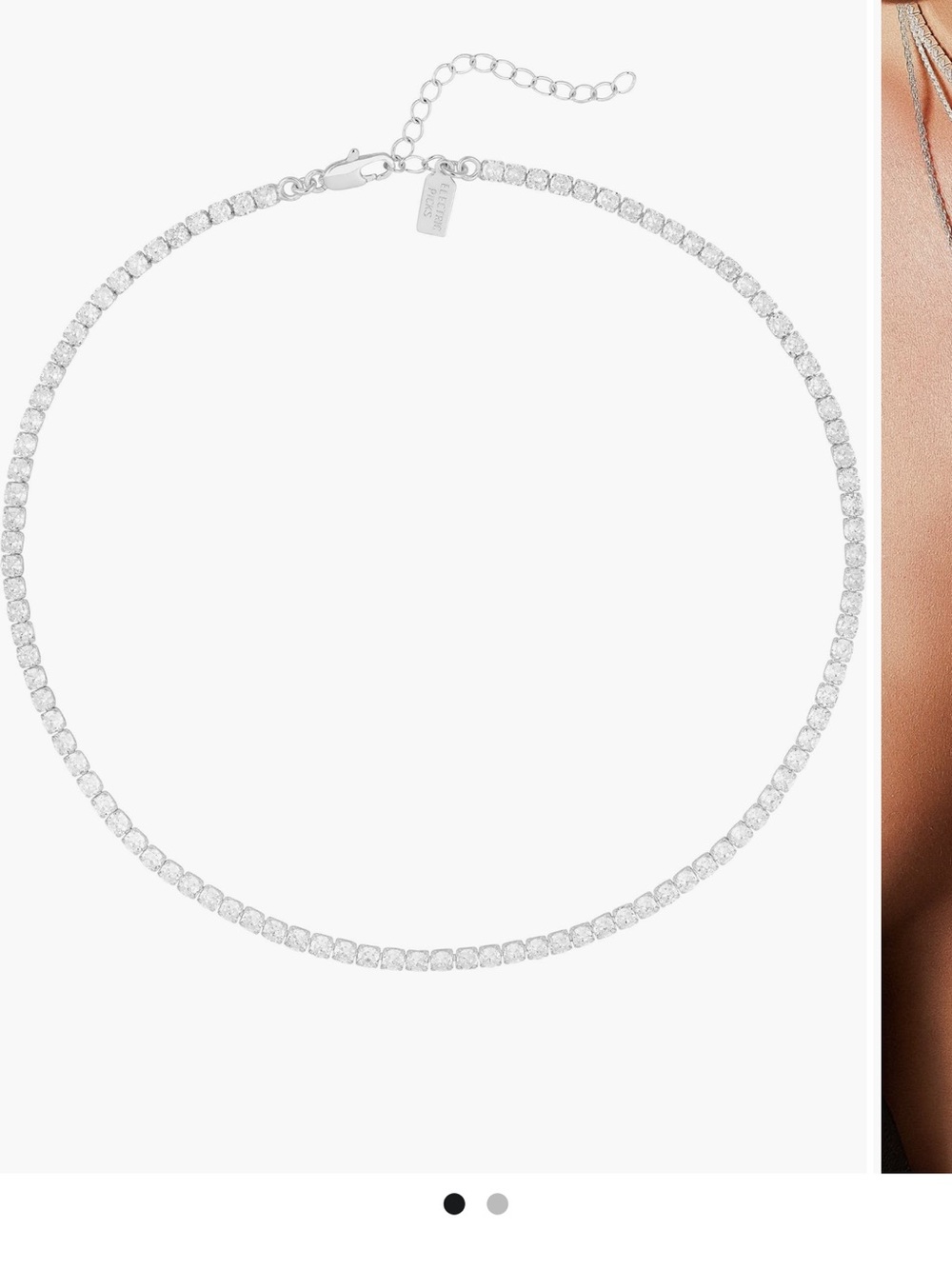 Crystal-Set Silver Tennis Choker Necklace - Sparkling Silver